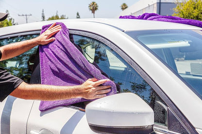 Max Shine Purple Duo Twisted Towel Large